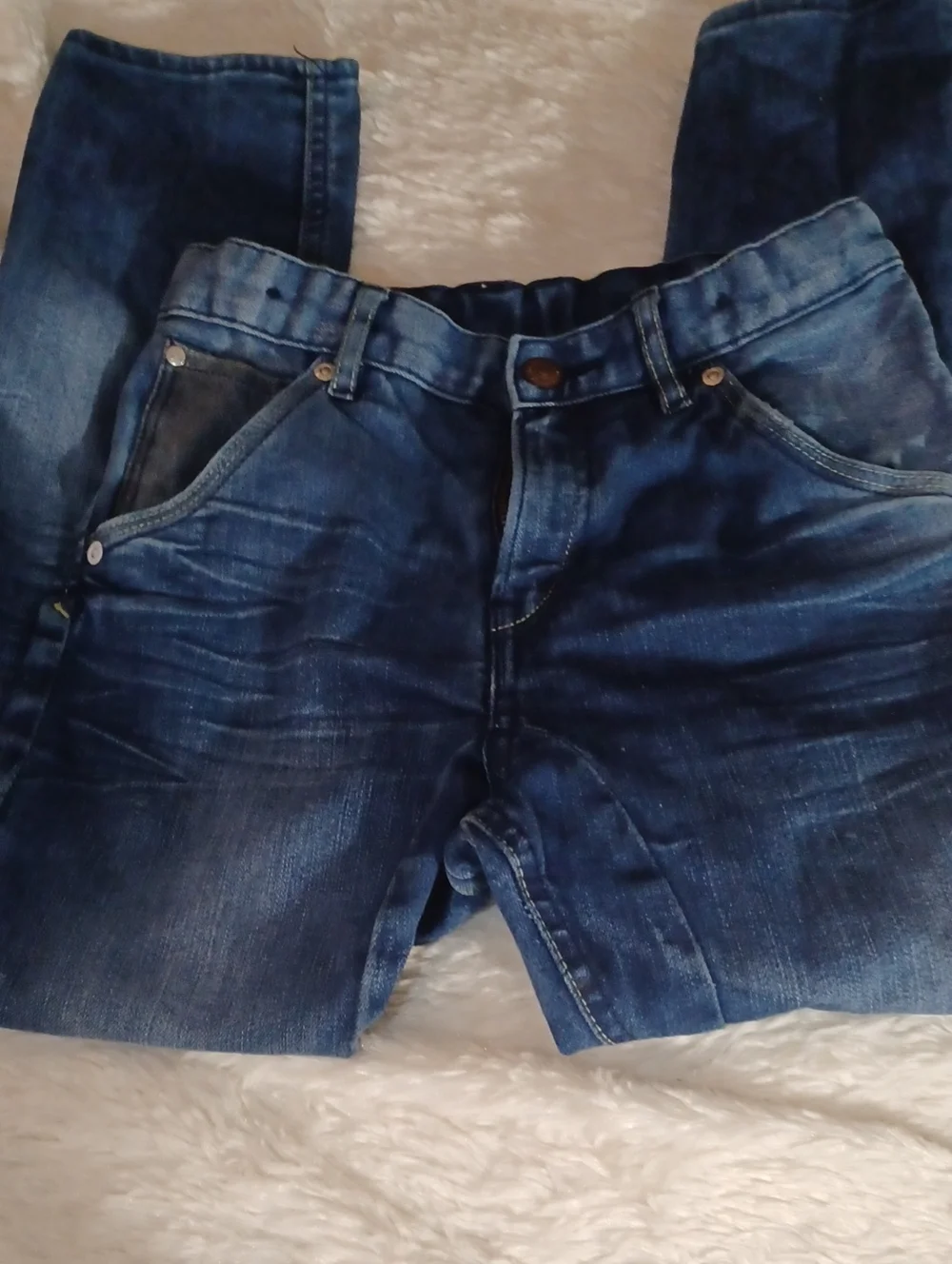 H&M Dark Blue Slim Straight Jeans Boys Sz7-8